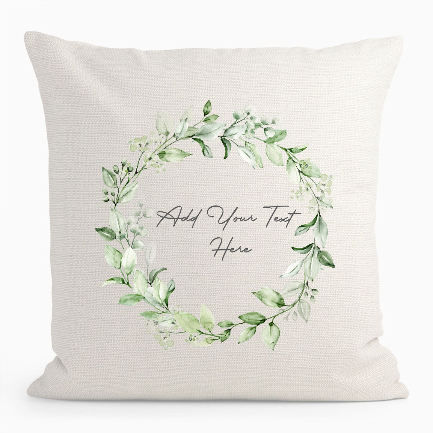 Botanical leaf personalised cushion D2