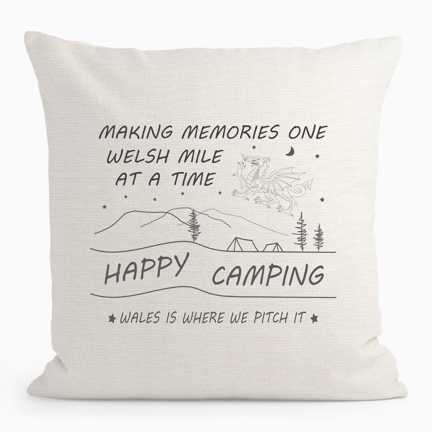 Making Memories one Welsh Mile at a Time Personalised Cushion D1