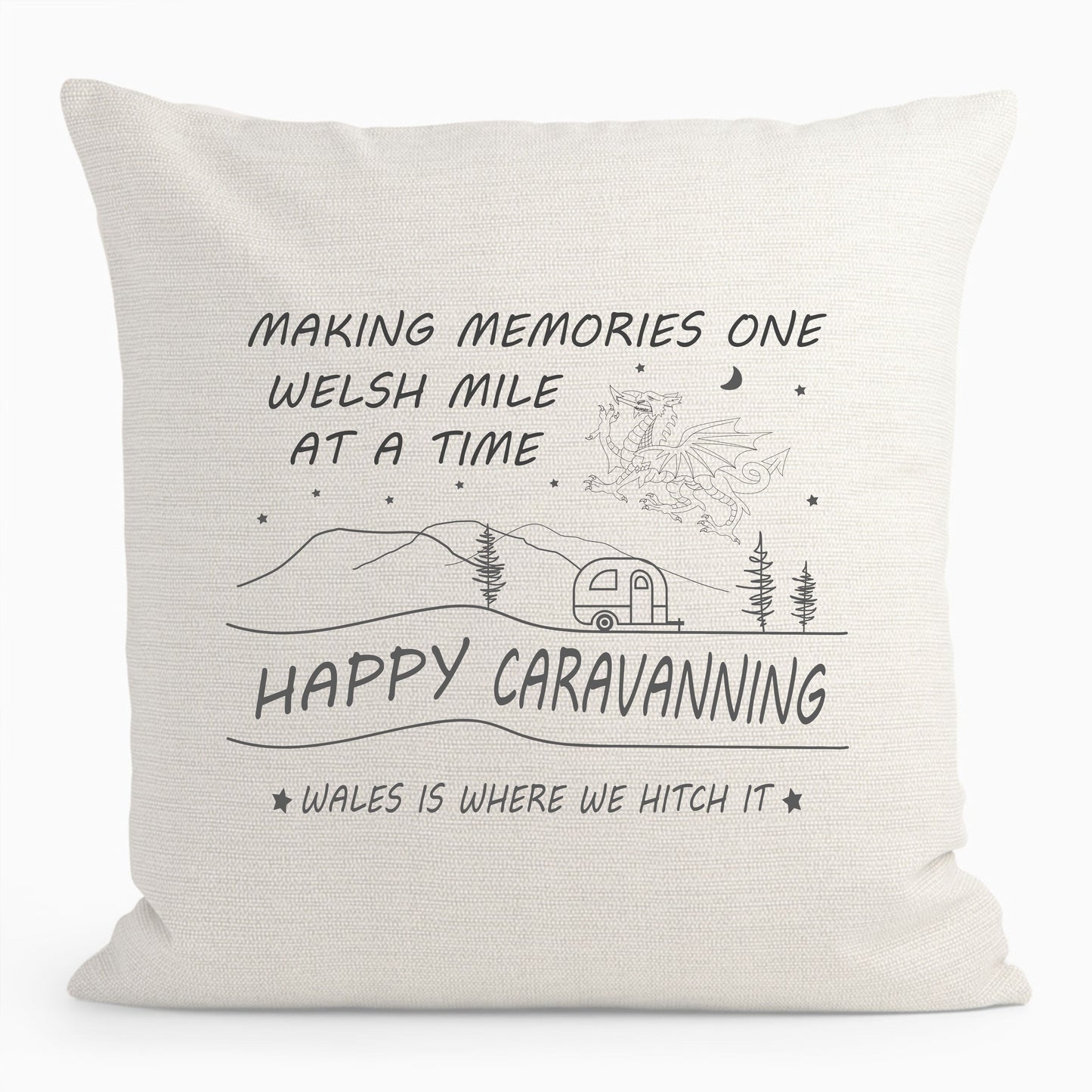 Personalised making memories welsh cushion D5