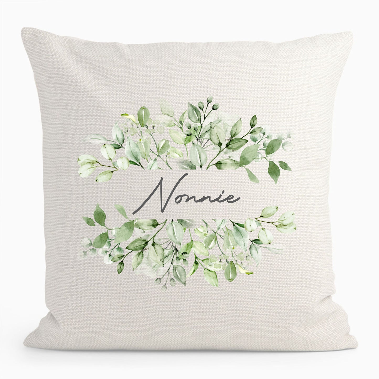 Botanical leaf personalised cushion D4
