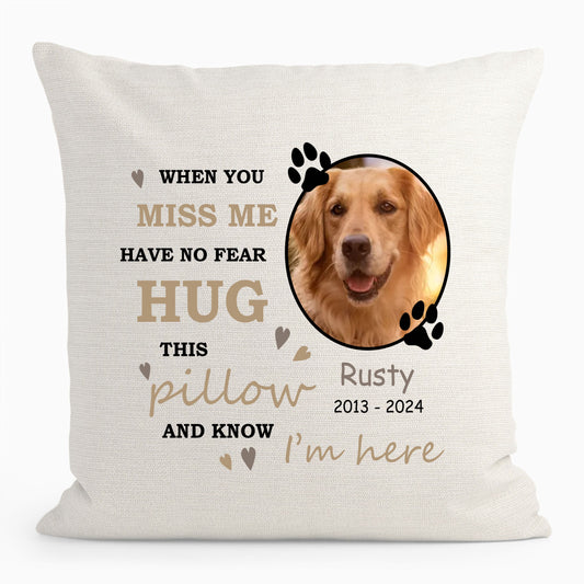 Personalised Memorial Dog Photo Cushion