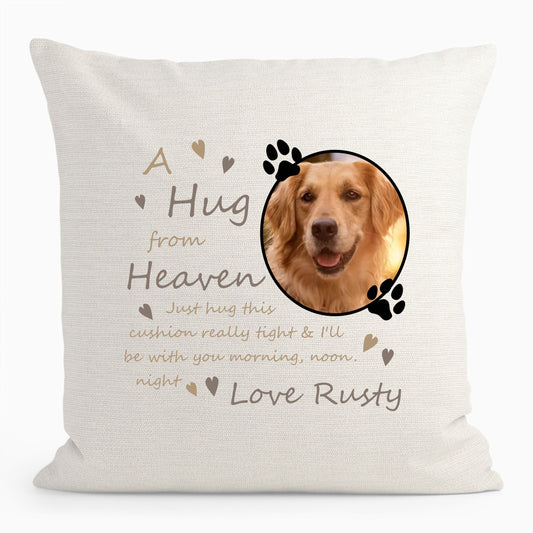 Personalised Memorial Dog Photo Cushion