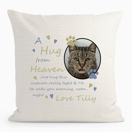 Personalised Memorial Cat Photo Cushion