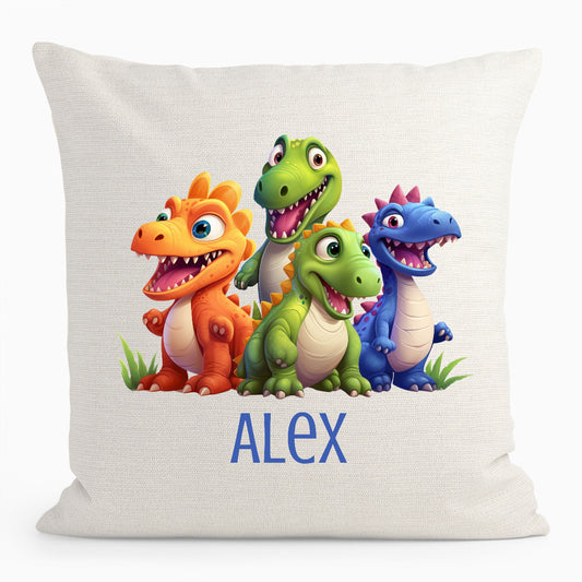 Personalised Dinosaurs cushion D2