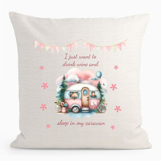 Personalised Caravan Cushion D1