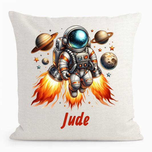 Personalised Outer Space Rocket Cushion D2