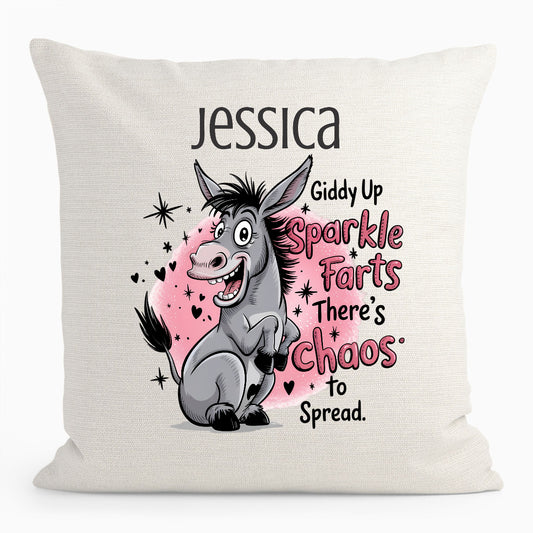 Personalised Funny Sparkle Farts Cushion